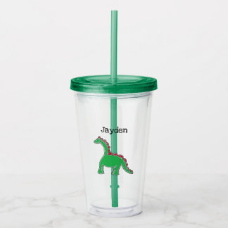 Baby Brontosaurus Cartoon Dinosaur Uitrusting Acryl Drinkbeker