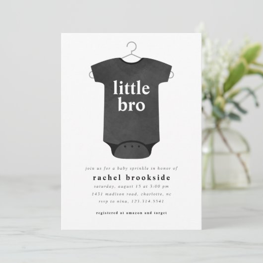 Baby Brother Bodysuit Sprinkle Shower (Staand voorkant)