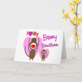 Baby Brother "Ik hou van mijn Baby-broer" Kaart (Gele Bloem)