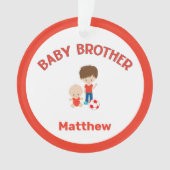 Baby Brother met Big Brother gepersonaliseerd Ornament (voorkant)