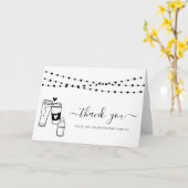 Baby brouwbier en Baby flessentest Dank je wel Kaart (Gele Bloem)