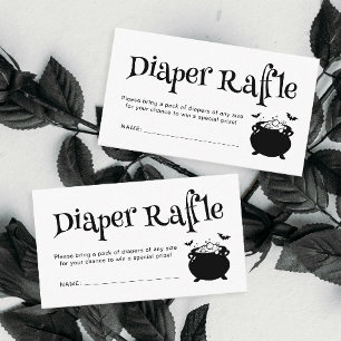 Baby Brouwen Baby shower Halloween Luier Raffle Informatiekaartje