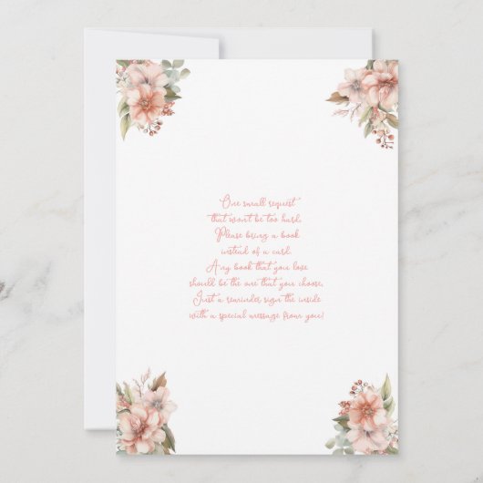 Baby Brouwen Baby shower Meisjesuitnodiging Kaart (Achterkant)