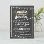 Baby Brouwen Baby shower String Lights Krijtbord Kaart (Staand voorkant)