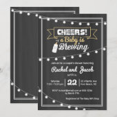 Baby Brouwen Baby shower String Lights Krijtbord Kaart (Voorkant / Achterkant)