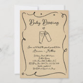 Baby Brouwen Bier Paar Douche Uitnodiging (Voorkant)