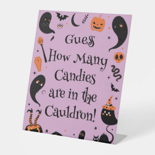 Baby Brouwen Halloween Baby shower Raad eens hoeve Reclamebord Met Voetstuk