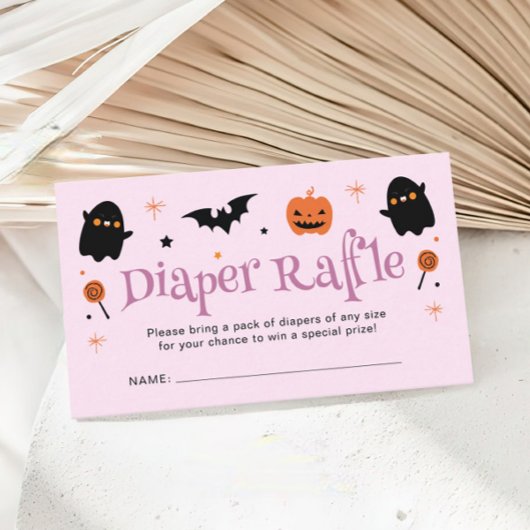 Baby Brouwen van Halloween Baby shower luier Raffl Informatiekaartje