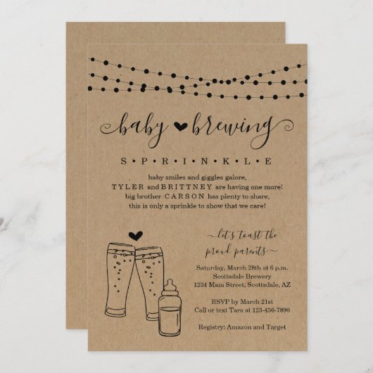 Baby brouwerij kaart (Voorkant / Achterkant)