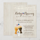 Baby Brouwerij-seksegerelateerde uitnodiging (Voorkant / Achterkant)