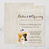 Baby Brouwerij Twins Gender onthullen partijuitnod Kaart (Voorkant / Achterkant)