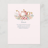 Baby Brouwt Baby Shower Aankondiging Thee Feestje  (Achterkant)