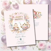 Baby Brouwt Baby Shower Aankondiging Thee Feestje