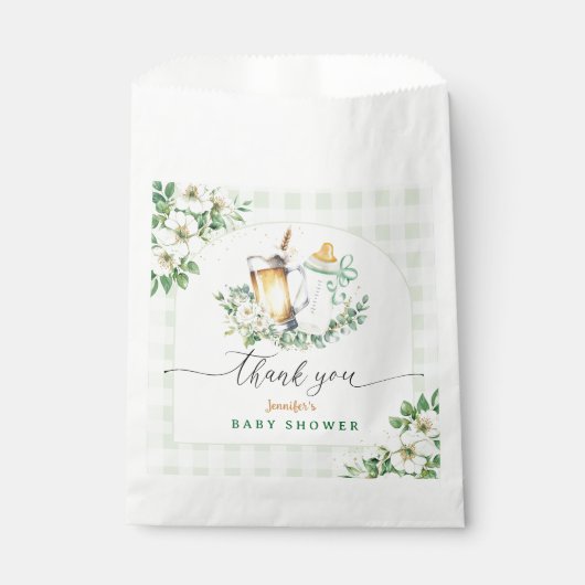 Baby brouwt Baby shower Bedankzakje (Voorkant)