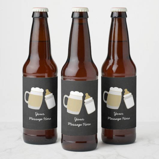 Baby brouwt Baby shower Bier Etiket (Flessen)