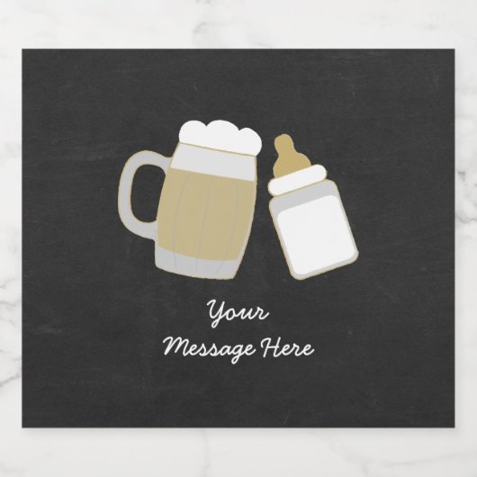 Baby brouwt Baby shower Bier Etiket (Enkel label)