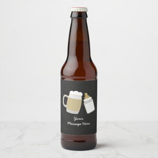 Baby brouwt Baby shower Bier Etiket (Voorkant)