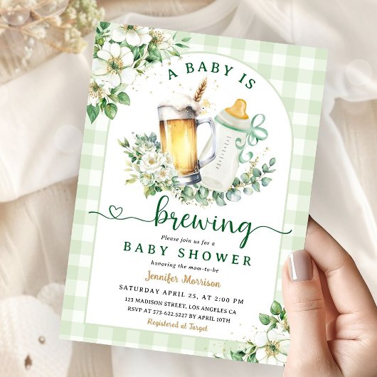 Baby Brouwt Baby shower Bier Genderneutraal Kaart