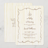 Baby brouwt Baby shower Invitation Kaart (Voorkant / Achterkant)