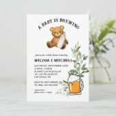 Baby brouwt baby shower kaart (Staand voorkant)