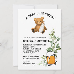 Baby brouwt baby shower kaart