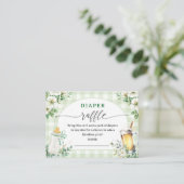 Baby brouwt Baby shower luierkrabbel Informatiekaartje (Staand voorkant)