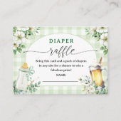 Baby brouwt Baby shower luierkrabbel Informatiekaartje (Voorkant)