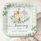Baby brouwt Baby shower Papieren Bordje