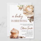 Baby brouwt Baby shower van koffiebonen Kaart (Voorkant)