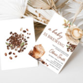 Baby brouwt Baby shower van koffiebonen Kaart