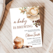 Baby brouwt Baby shower van koffiebonen Kaart