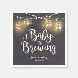 Baby brouwt BBQ Baby shower koppels Napkins Servet