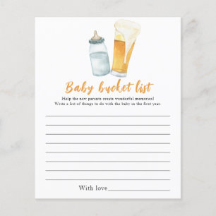Baby brouwt bier - Baby bucketlist
