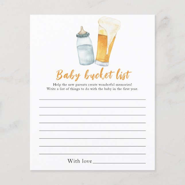 Baby brouwt bier - Baby emmerlijst (Voorkant)