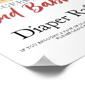 Baby brouwt bier baby shower luier raffle poster (Hoek)