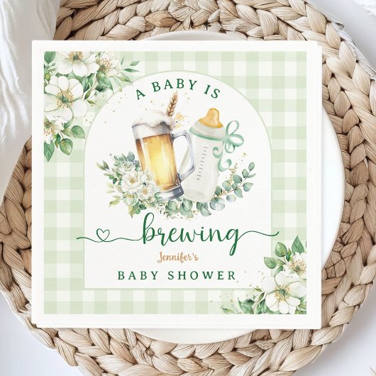 Baby brouwt bier Baby shower papier servet