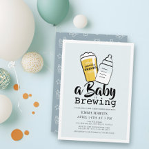 Baby Brouwt Bier Babyfles Blauw Baby Shower
