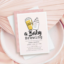 Baby Brouwt Bier Babyfles Roze Baby Shower