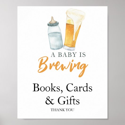 Baby brouwt bier Boeken Kaarten & Geschenken Poster (Voorkant)