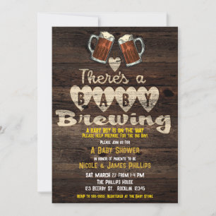 Baby Brouwt Bier Cheer Vader te Worden Couples Sho Kaart