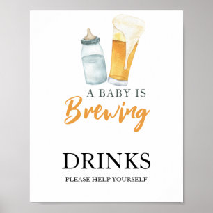 Baby brouwt bier Dranken Poster