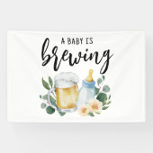 Baby Brouwt Bier En Voedingsspul Spandoek (Horizontaal)