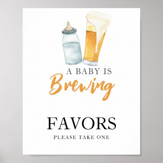 Baby brouwt bier Favorieten Poster (Voorkant)