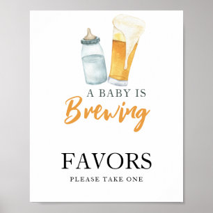 Baby brouwt bier Favors Poster
