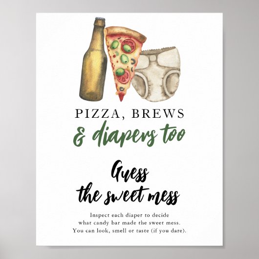 Baby brouwt bier Guess de zoete rotzooi Poster (Voorkant)