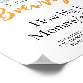 Baby brouwt bier Hoe groot is mama's buik Poster (Hoek)