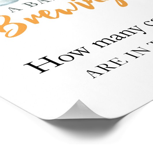 Baby brouwt bier Hoeveel snoepjes Poster (Hoek)