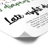 Baby brouwt bier Late night luierspel Poster (Hoek)