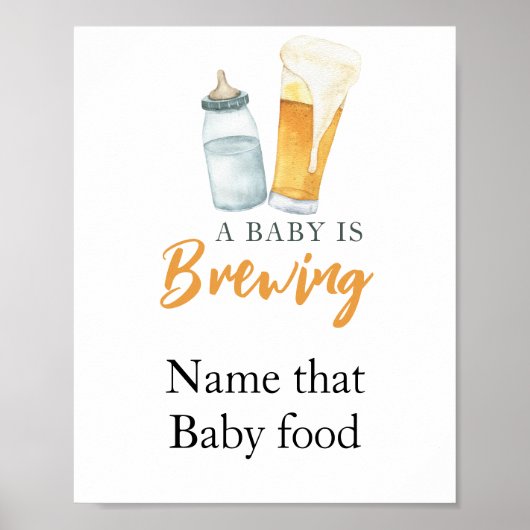 Baby brouwt bier Noem dat babyvoedsel Poster (Voorkant)