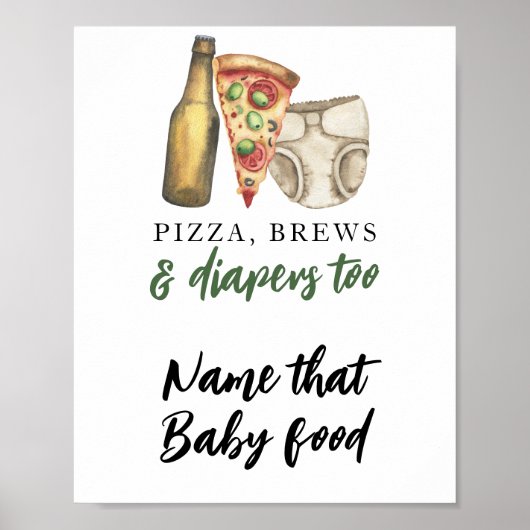 Baby brouwt bier Noem dat babyvoedsel Poster (Voorkant)